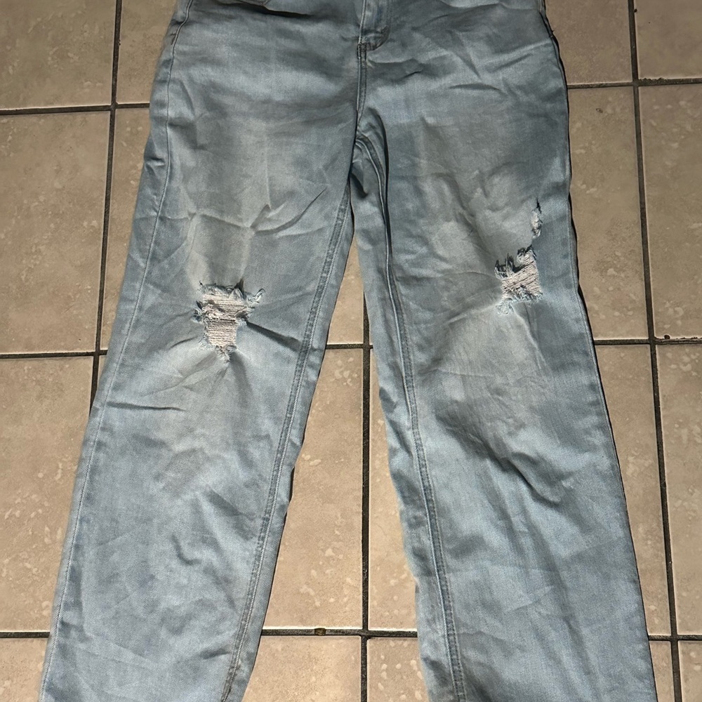 Wax Jean Light Blue Ripped Boyfriend Jeans